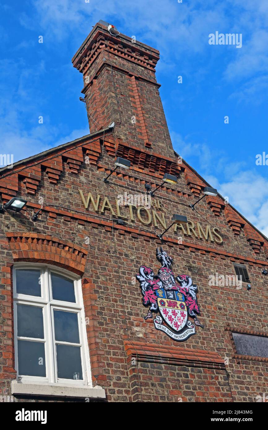 Walton Arms, Pub, 148 Old Chester Road, Higher Walton, Warrington, Lancashire, Großbritannien, WA4 6TG Stockfoto