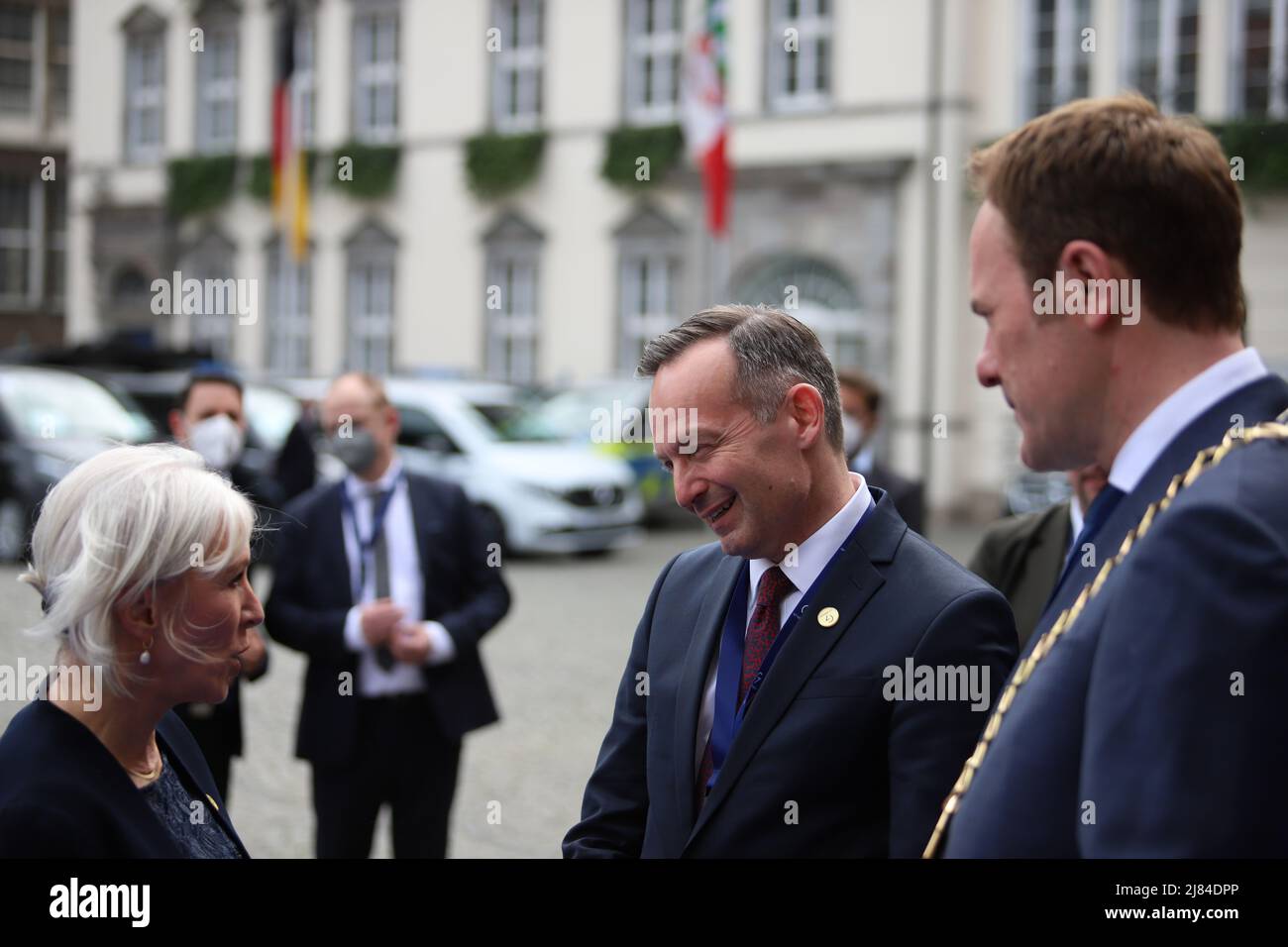 Nadine Dorries ( konservative Partei ), Staatssekretärin für Digitales, Kultur, Medien und Sport, UK und Volker Wissing ( FDP ), Minister für Digitale Stockfoto