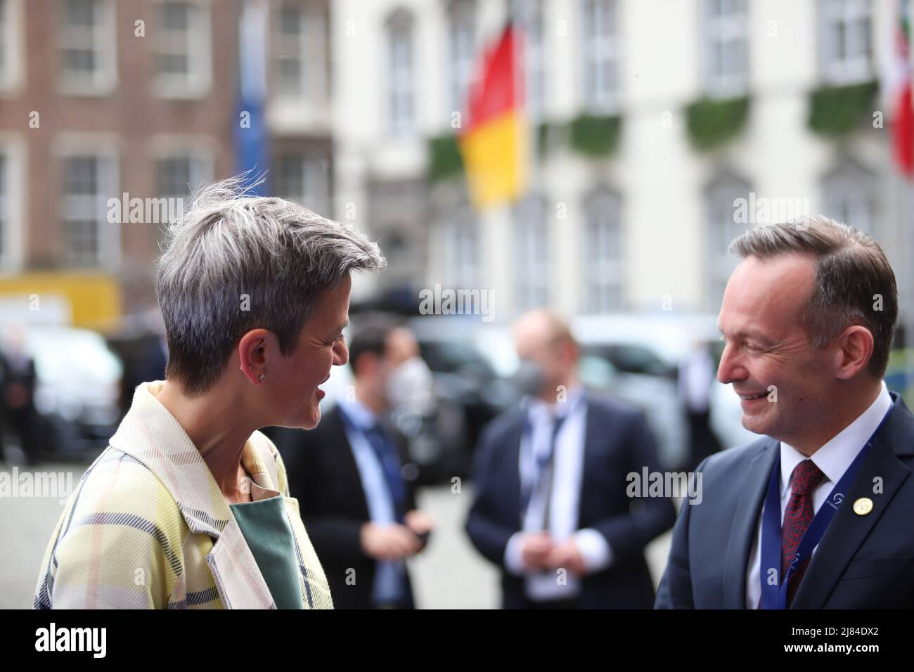 Margarethe Vestager, Exekutiv-Vizepräsidentin der Europäischen Kommission mit Volker Wissing ( FDP ), Ministerin für Digitales und Verkehr, Deutschland Stockfoto