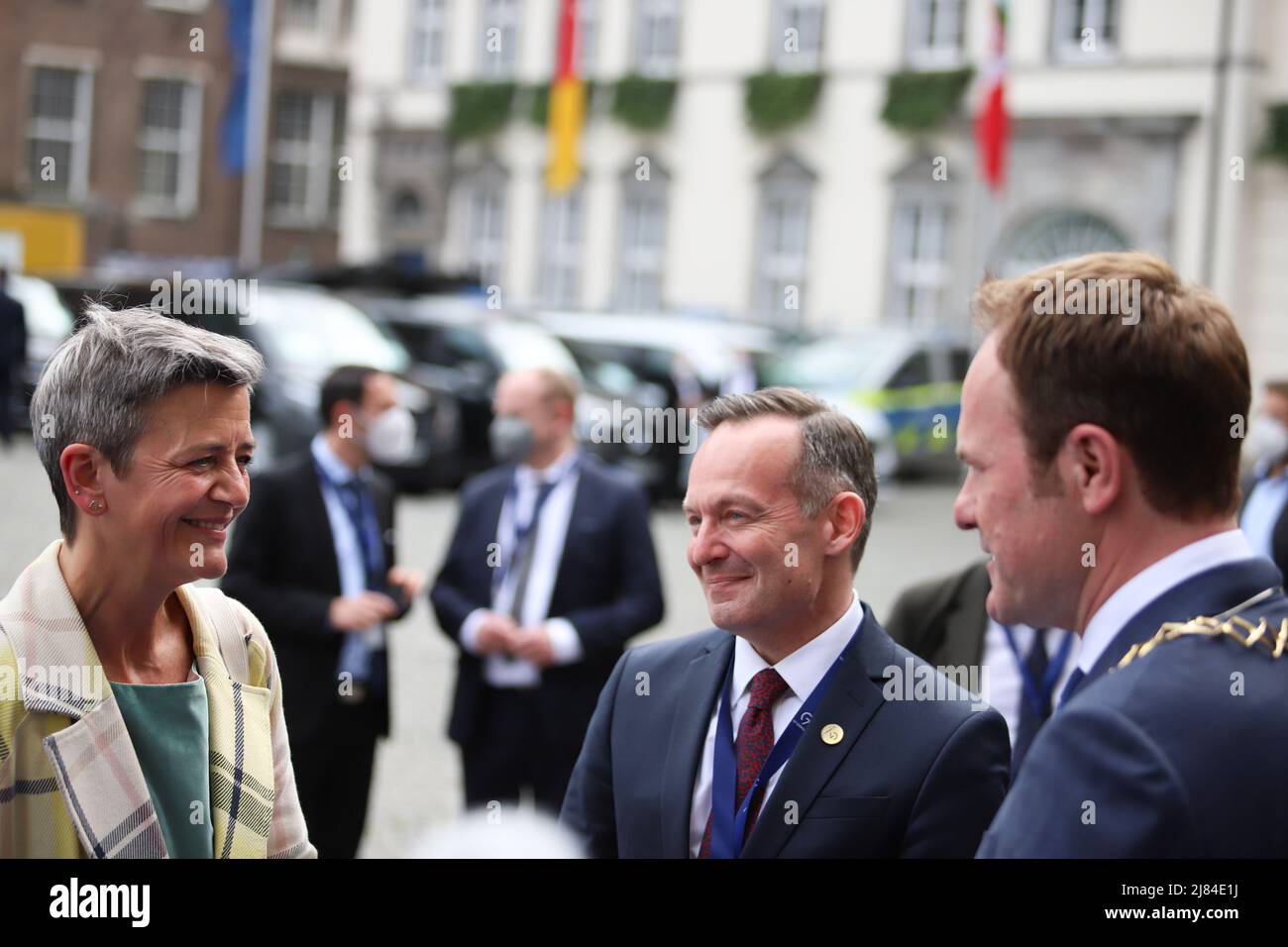 Margarethe Vestager, Exekutiv-Vizepräsidentin der Europäischen Kommission mit Volker Wissing ( FDP ), Ministerin für Digitales und Verkehr, Deutschland Stockfoto