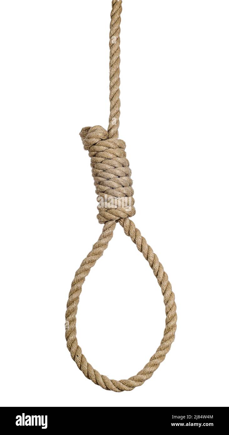 Gallow. Isoliert auf Weiß Stockfoto