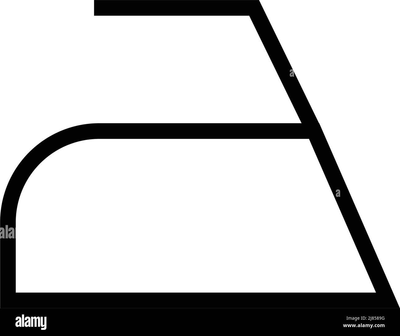 Einfaches Bügelsymbol. Vektorgrafik. Bearbeitbarer Vektor. Stock Vektor