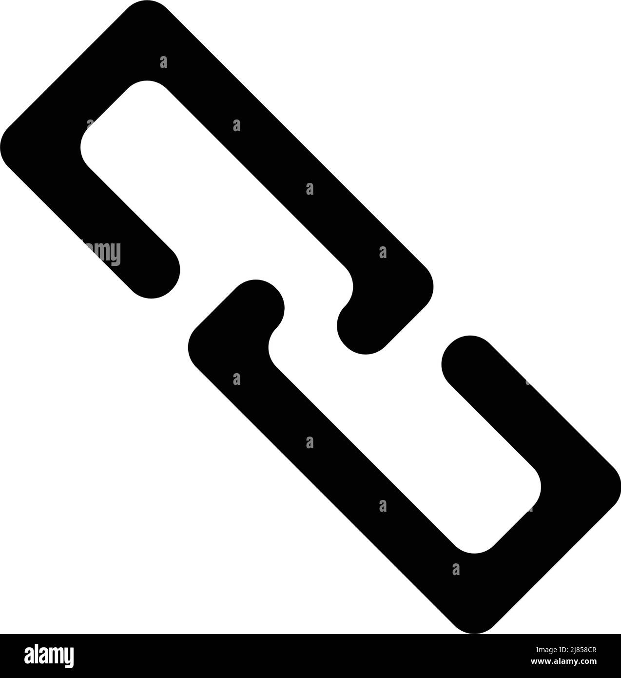 Link-Symbol mit flachem Design. Bearbeitbarer Vektor. Stock Vektor
