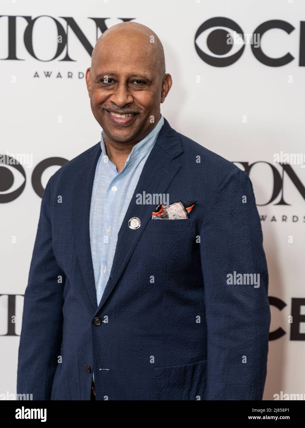 New York, NY - 12. Mai 2022: Ruben Santiago-Hudson Nominierter für den Hauptdarsteller Lackawanna Blues nimmt am TONY Award Meet and Greet im Sofitel New York Teil Stockfoto