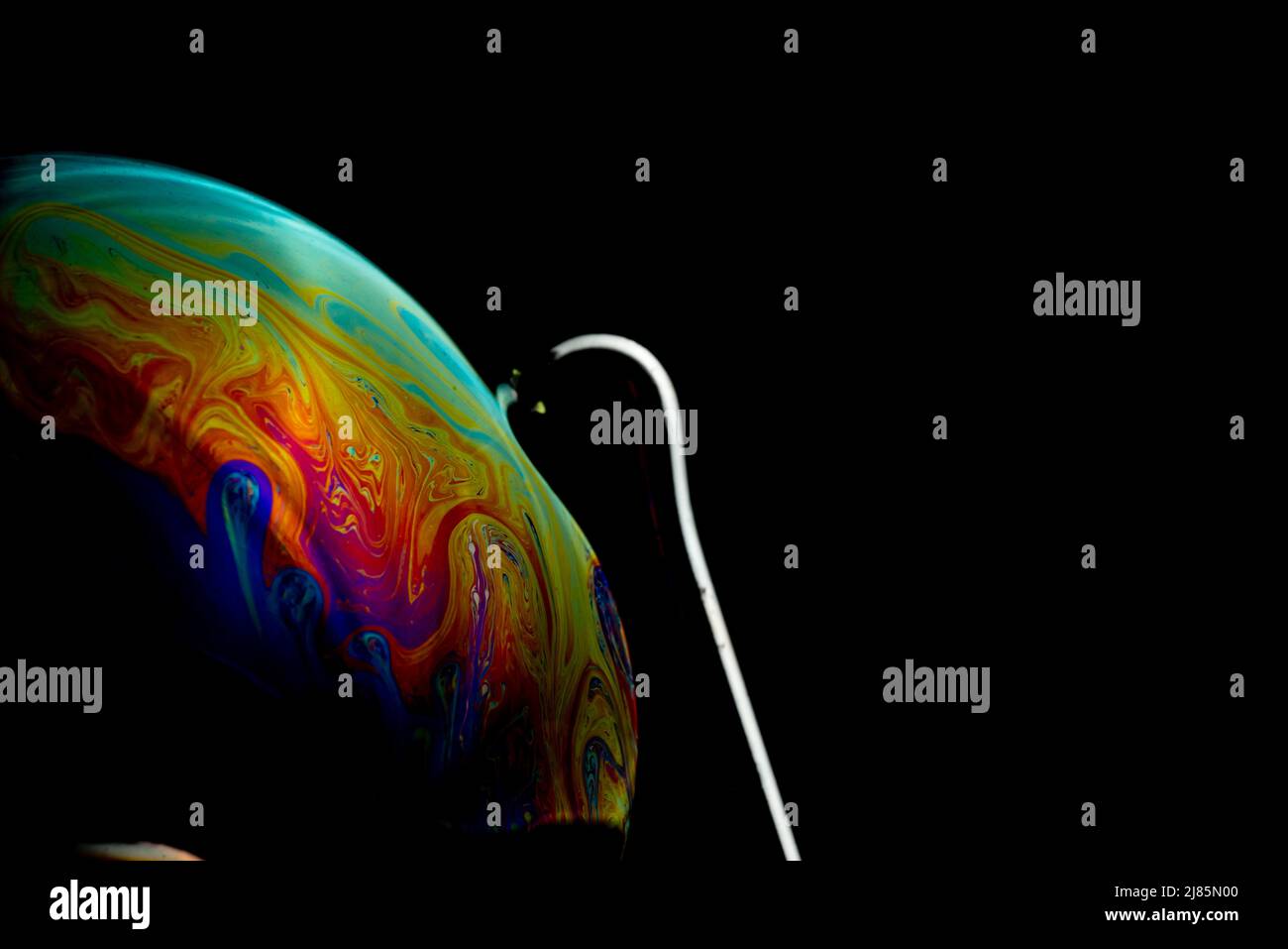 Kleine Blase mit dem Aussehen gasförmige Atmosphäre Stockfoto