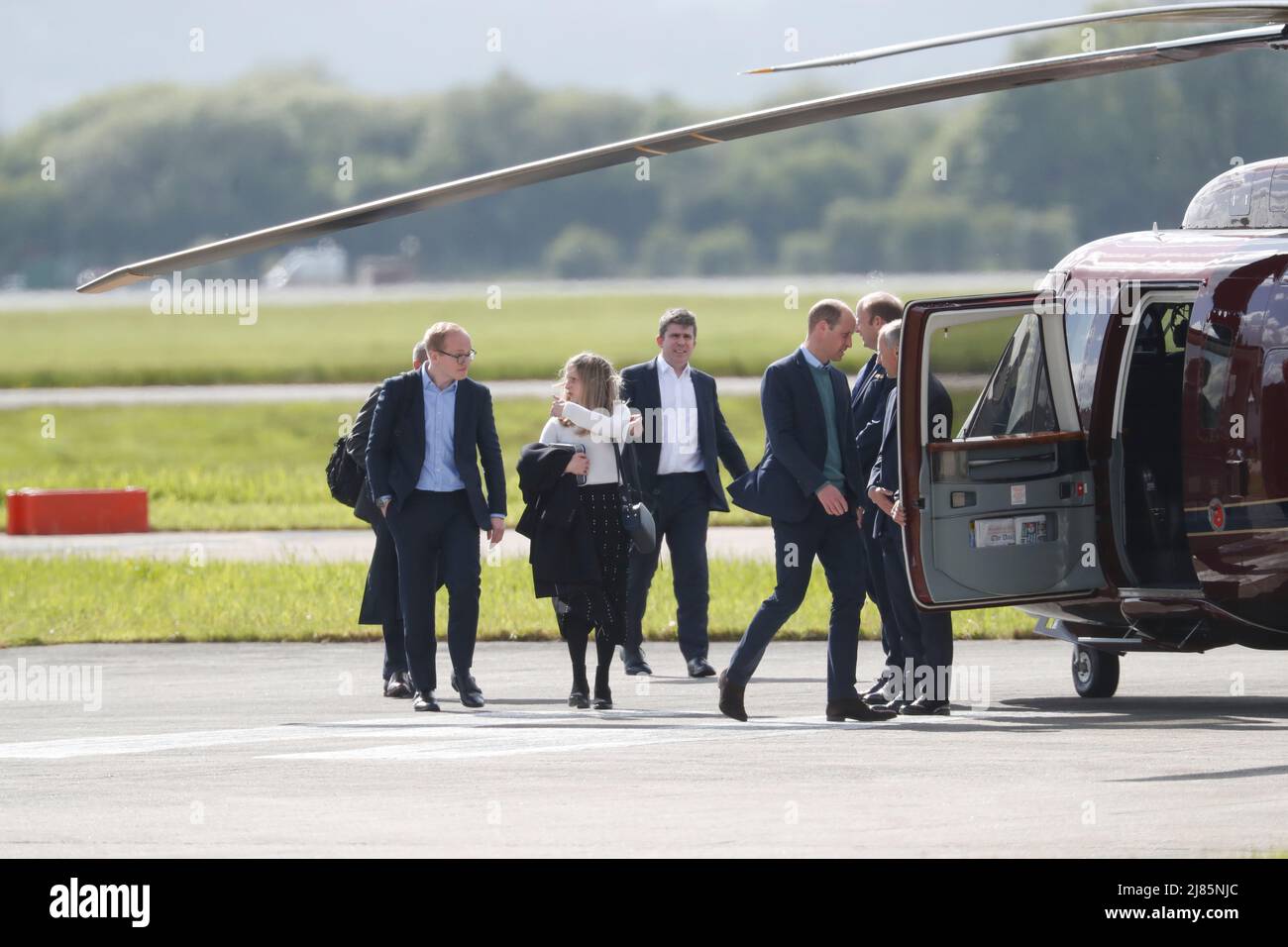 William and Kate, Glasgow Airport, Schottland 11/5/2022 William & Kate Glasgow Airport. Kate bestieg einen Privatjet, während William auf den Helikopter sprang Stockfoto