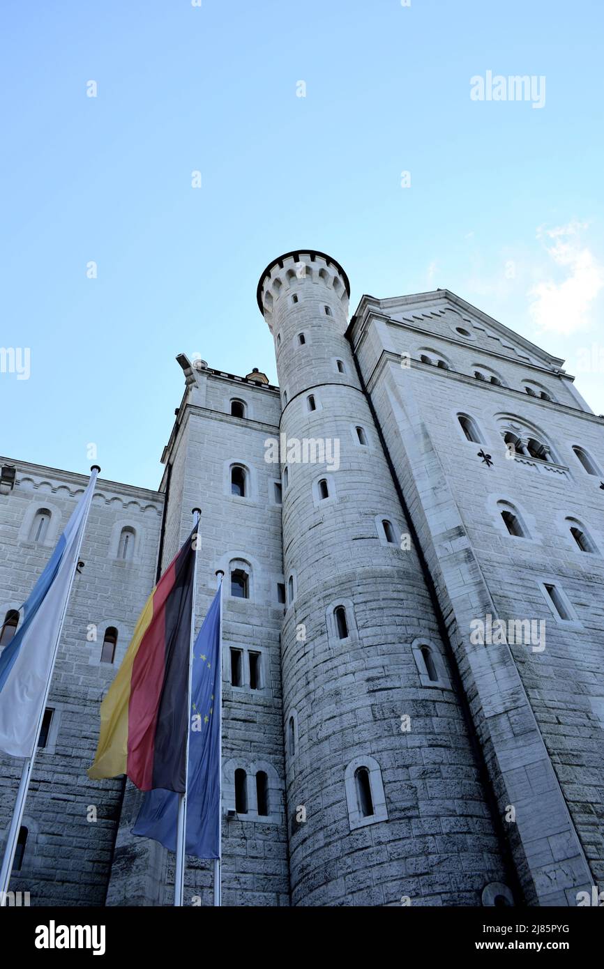 Schloss Neuschwanstein in Südbayern. Schloss von König Ludwig II. Von Bayern. Auch bekannt als 'Disney Castle'. München, Bayern, Deutschland Stockfoto