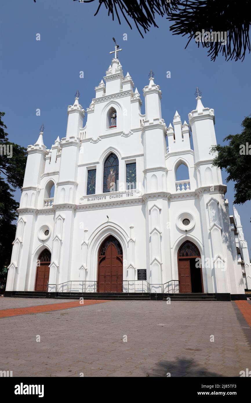 St. AntonyÕs Kirche in Tangassery, Thangassery, Kerala, Indien. Stockfoto