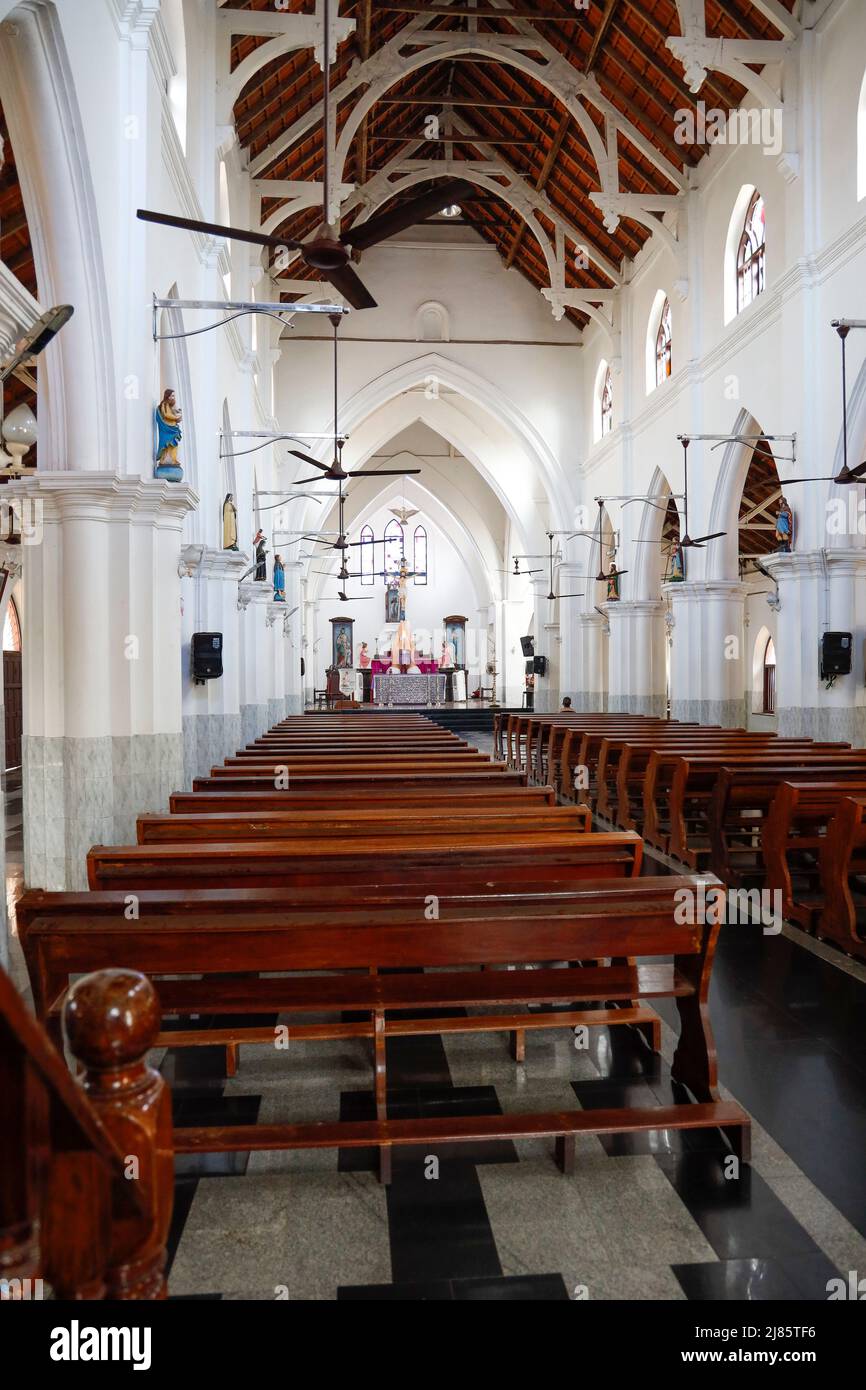 St. AntonyÕs Kirche in Tangassery, Thangassery, Kerala, Indien. Stockfoto