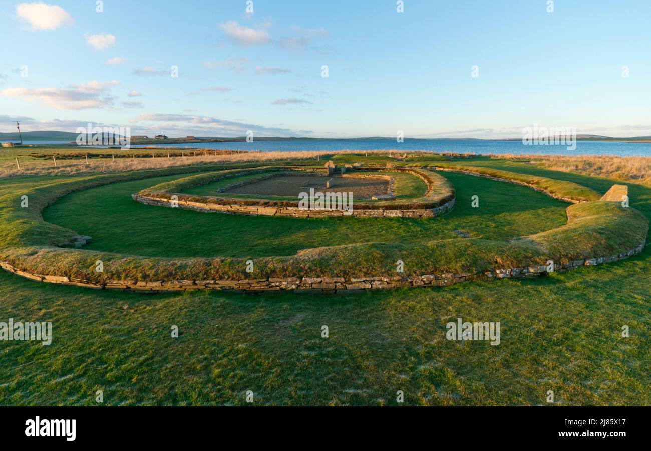 Barnhouse neolithisches Dorf, Orkney Isles Stockfoto