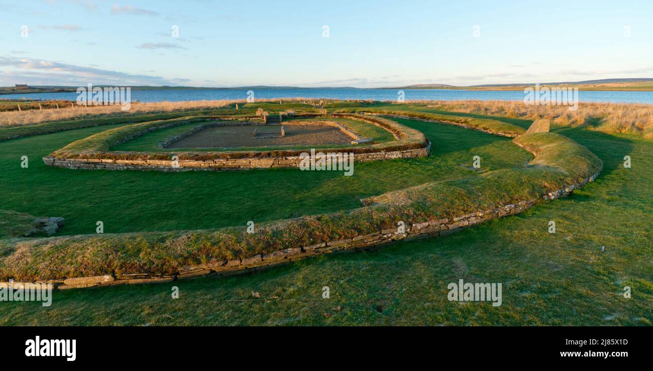 Barnhouse neolithisches Dorf, Orkney Isles Stockfoto