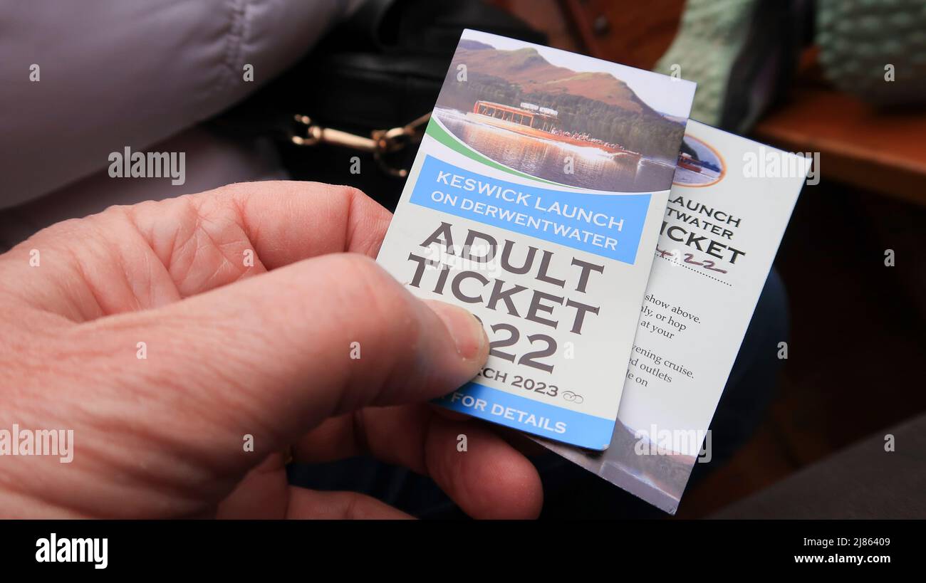 Bootsticket für Keswick Launch Pleasure Cruise Stockfoto