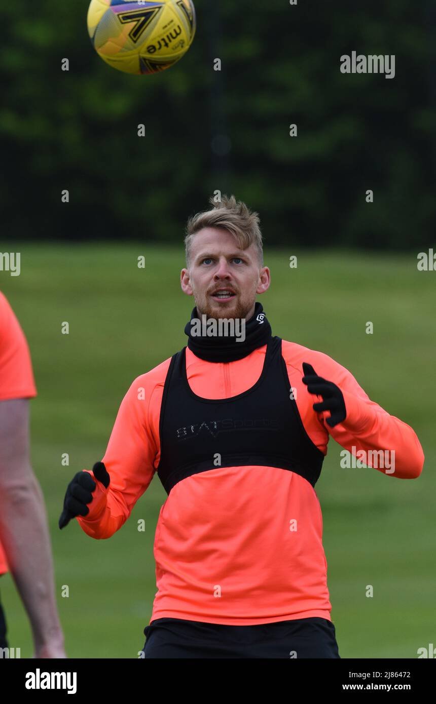 Oriam Sports Centre Edinburgh.Scotland.UK.13.. Mai 22 Hearts Training Session für Cinch Premiership vs Rangers . Hearts' Stephen Kingsley während der Trainingseinheit Kredit: eric mcowat/Alamy Live News Stockfoto