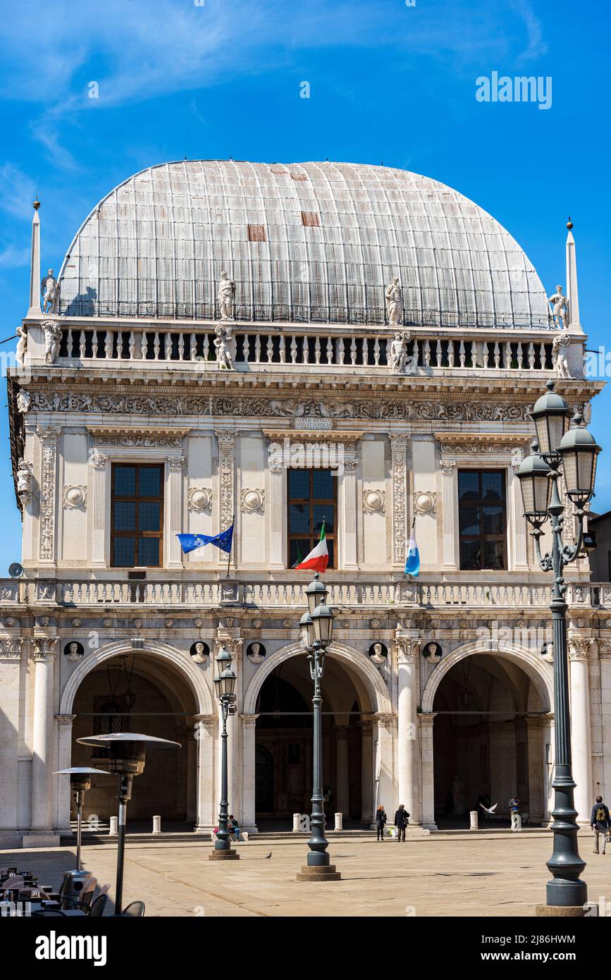 Brescia. Antiker LoggiaPalast (Palazzo della Loggia) im