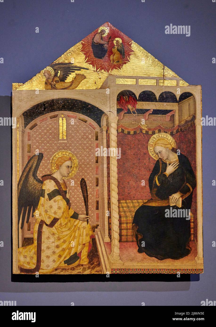 Annunciazione - tempera su tavola - Andrea di Nerio - 1350 - Arezzo , Italia, Museo Diocesano d’Arte Sacra Stockfoto