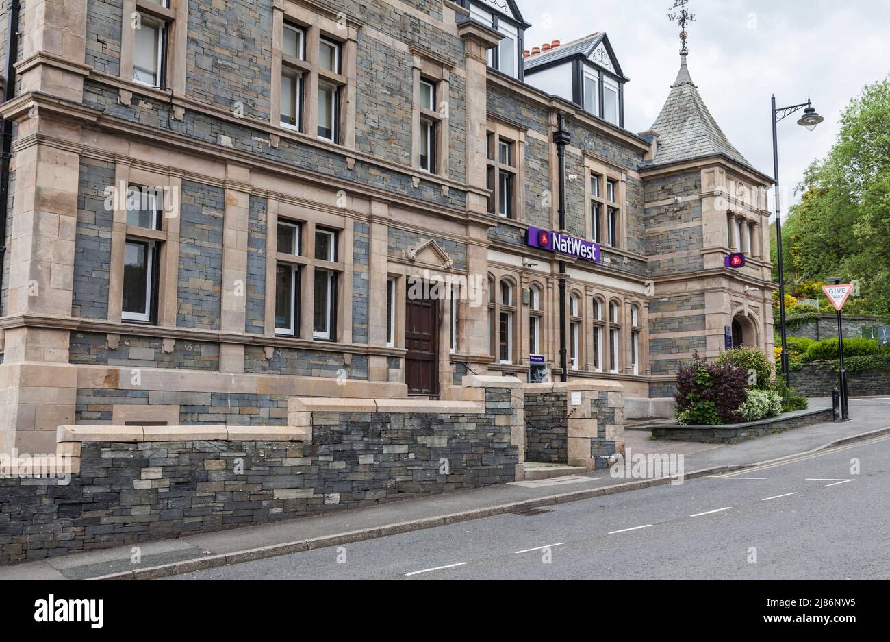 National Westminster Bank in Windermere im Lake District, England, Großbritannien Stockfoto