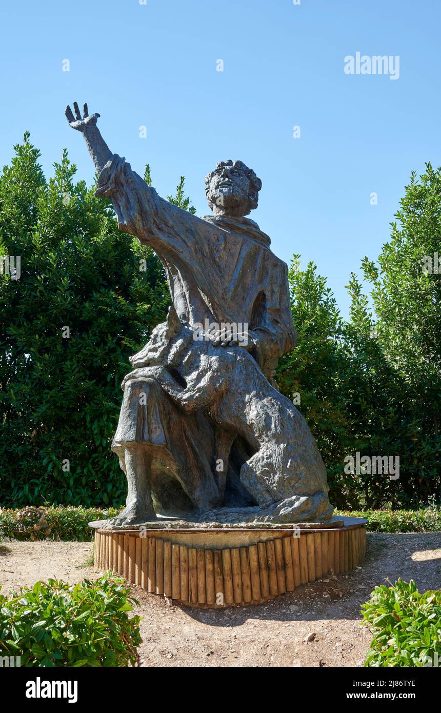Monumento A San Francesco E Il Lupo Monumento a S. Francesco e il lupo di Gubbio - bronzo - Roberto