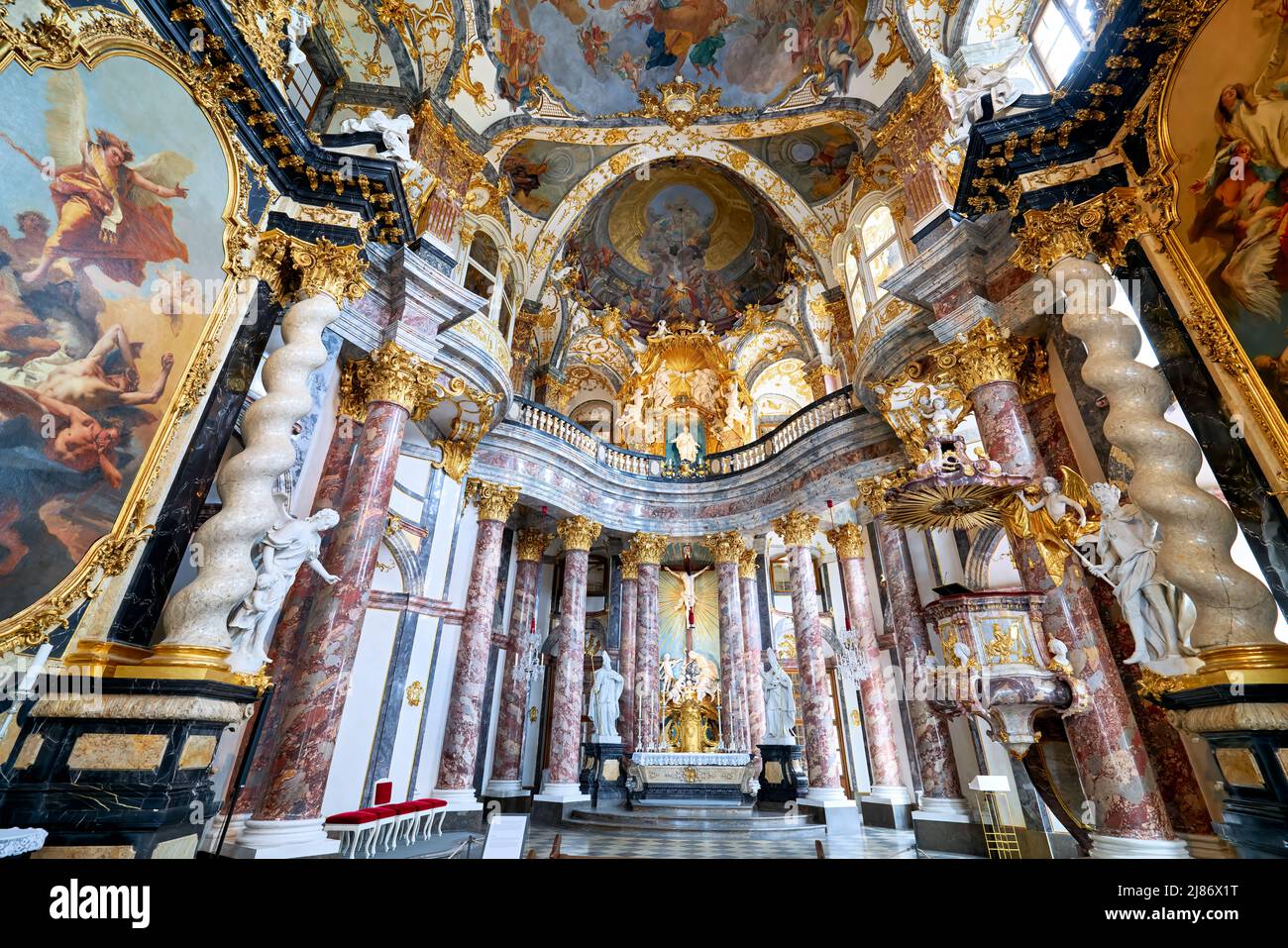 Deutschland Bayern Romantische Straße. Würzburg. Hofkirche Hofkirche der Residenz Residenz Stockfoto