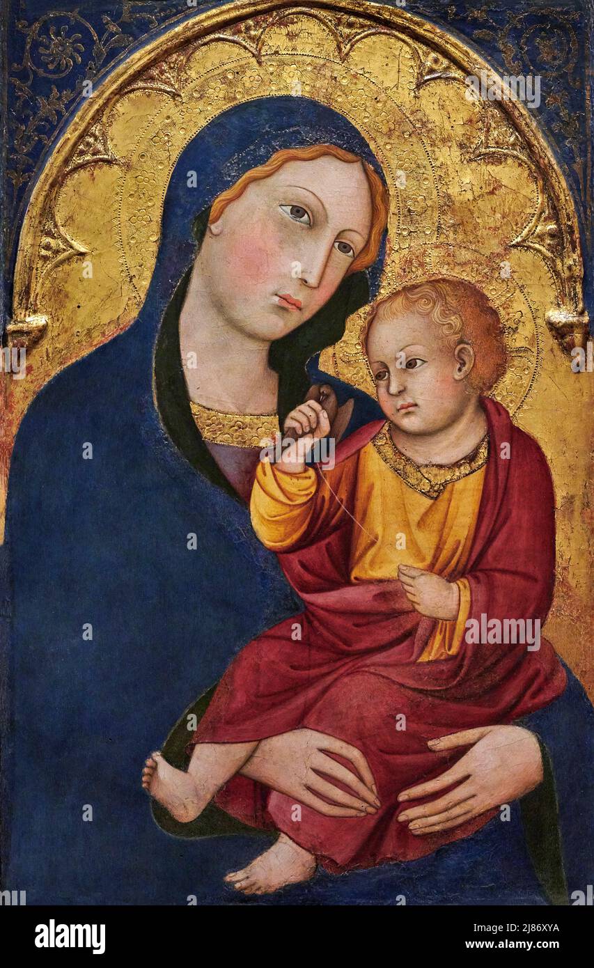 Madonna col Bambino - tempera su tavola - Andrea Di Bartolo - 1420 - Pienza (Si),Italia, Museo Diocesano d’Arte Sacra Stockfoto