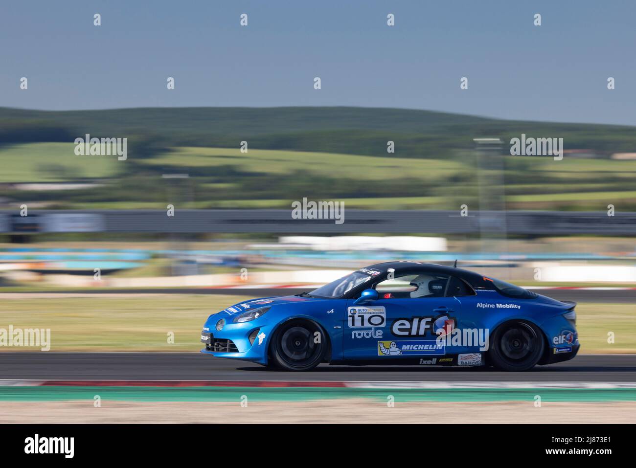 Magny-Cours, Frankreich . 13.. Mai 2022. 110 DE GROODT Stephane Edwin (bel), Chazel Technologie Course, Alpine A110 CUP, Aktion während der 2. Runde des Alpine Europa Cup 2022, vom 13. Bis 15. Mai auf dem Circuit de Nevers Magny-Cours in Magny-Cours, Frankreich - Foto Marc de Mattia / DPPI Quelle: DPPI Media/Alamy Live News Stockfoto