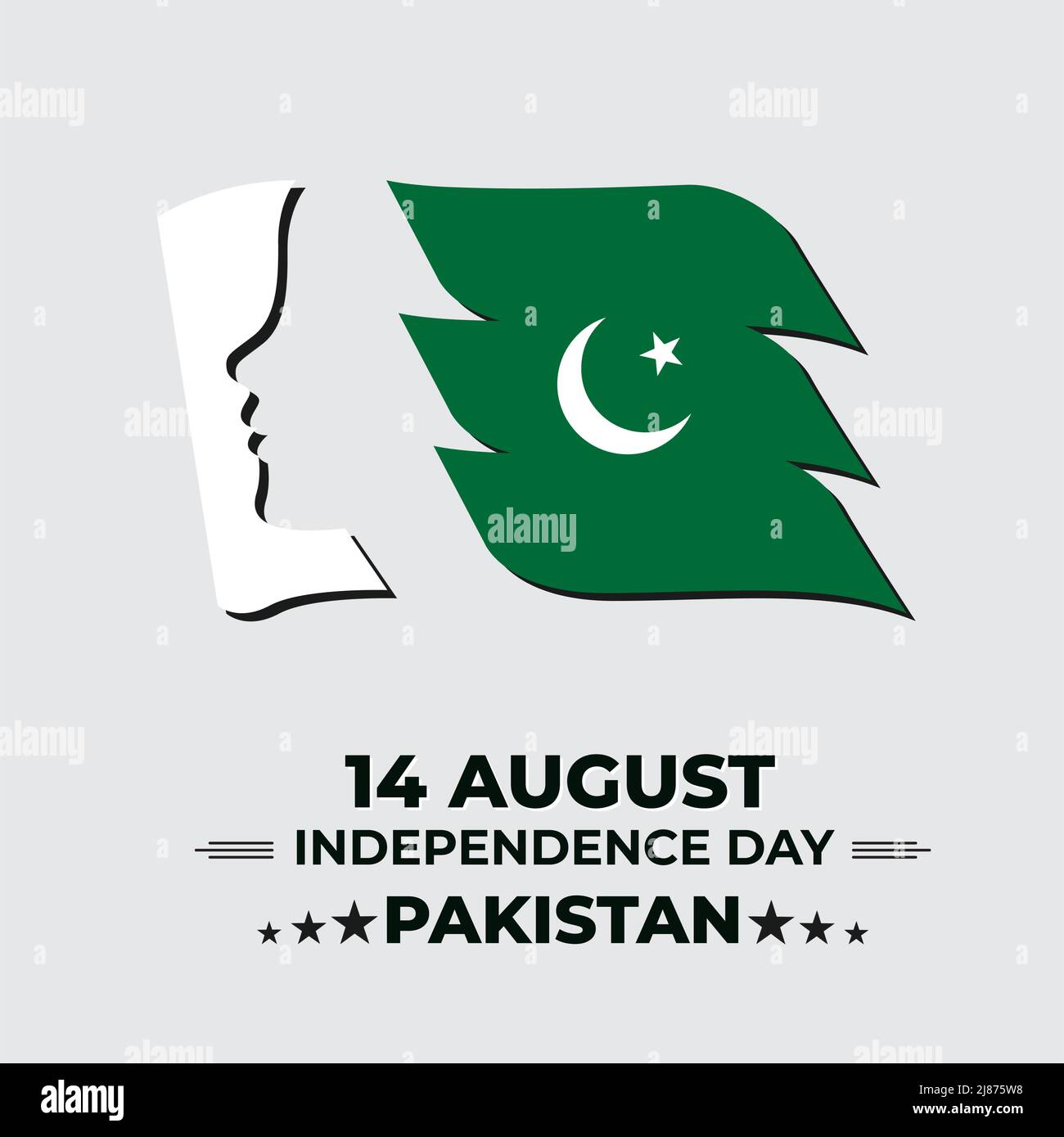 Pakistanischer Verteidigungstag mit Flagge und Karte auf weißem Hintergrund Stock Vektor