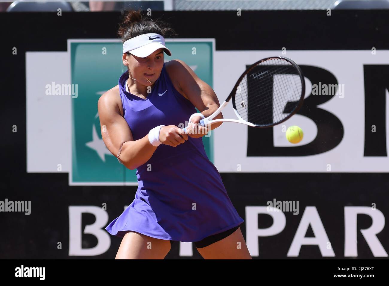 Rom, Italien. 13.. Mai 2022. 13.. Mai 2022; Foro Italico, Rom, Italien: WTA Rome Italyan Open Tennis Turnier, Viertelfinale; Bianca Andreescu (CAN) Credit: Action Plus Sports Images/Alamy Live News Stockfoto