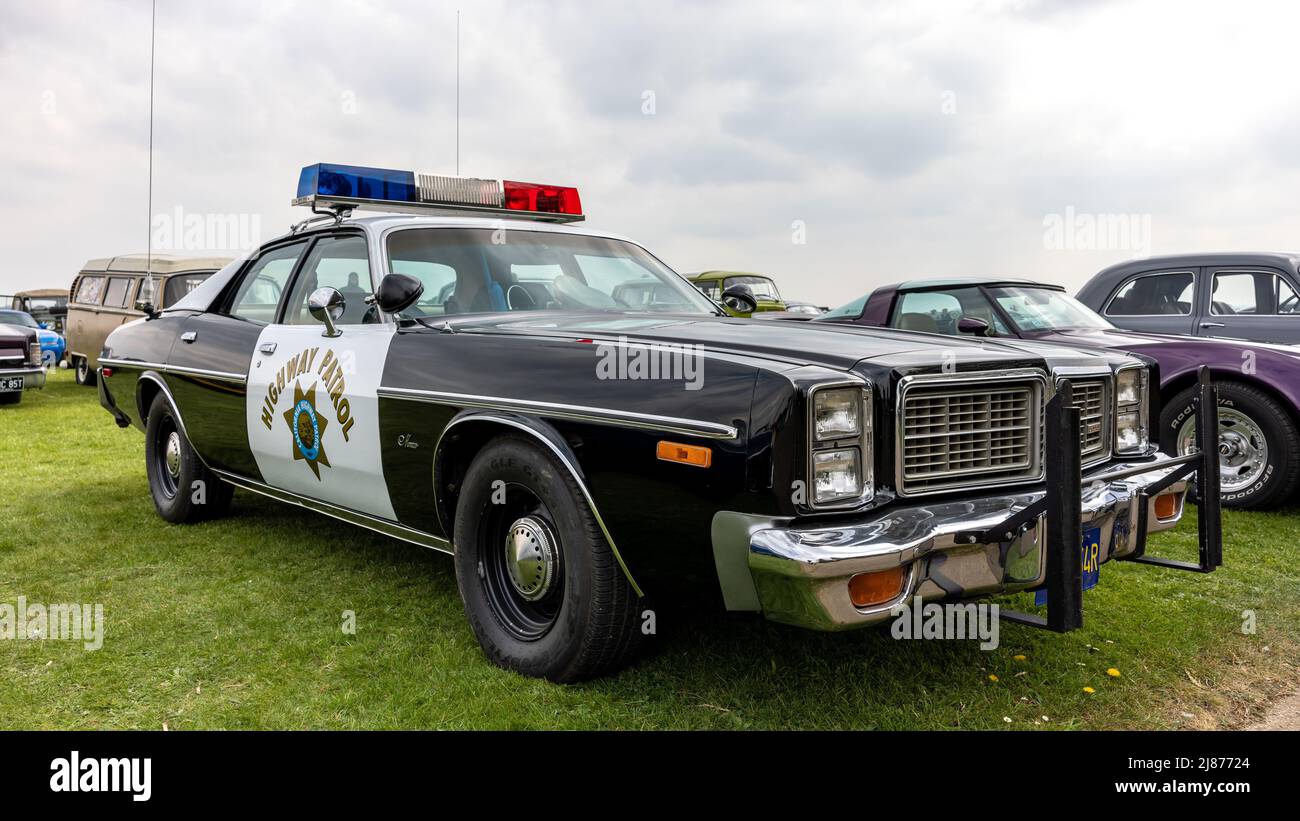 1978 Dodge Monaco, California Highway Patrol Car auf der Ausstellung beim April Scramble im Bicester Heritage Center am 23.. April 2022 Stockfoto