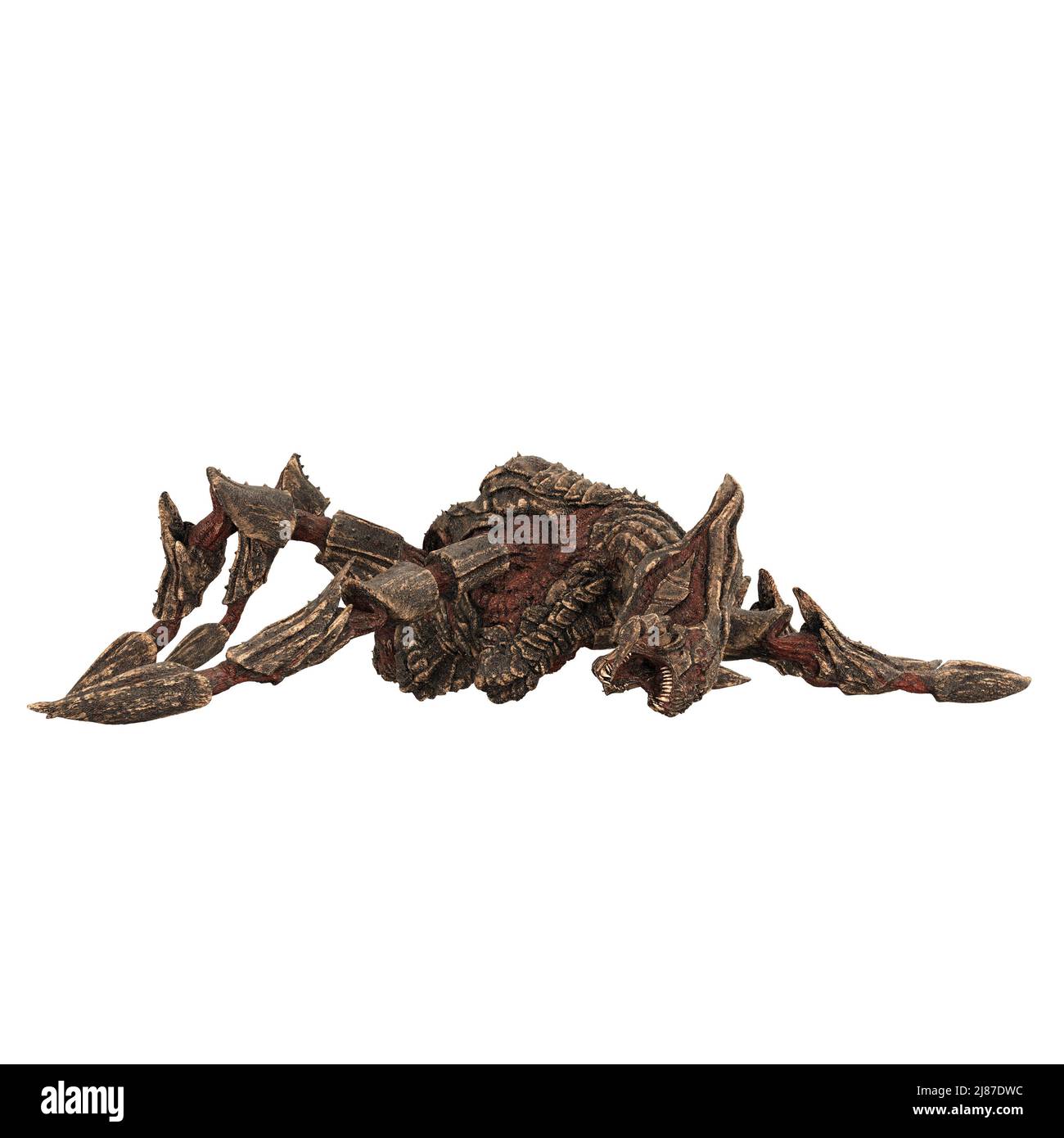 Alien Creature Isolated, 3D Illustration, 3D Rendering Stockfoto
