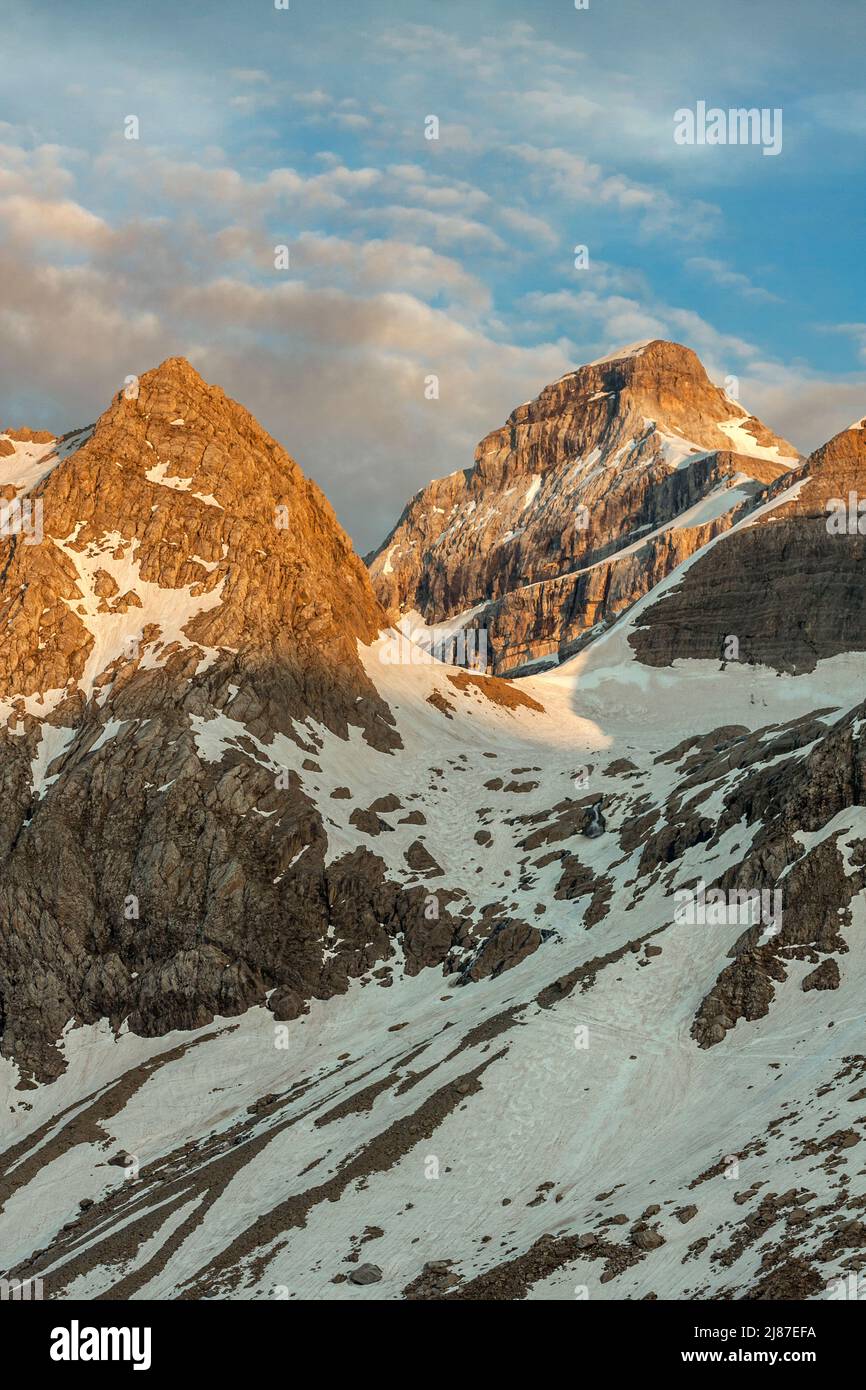 Le Casque du Marbore Peak, Nationalpark Hautes Pyrenees, Frankreich Stockfoto