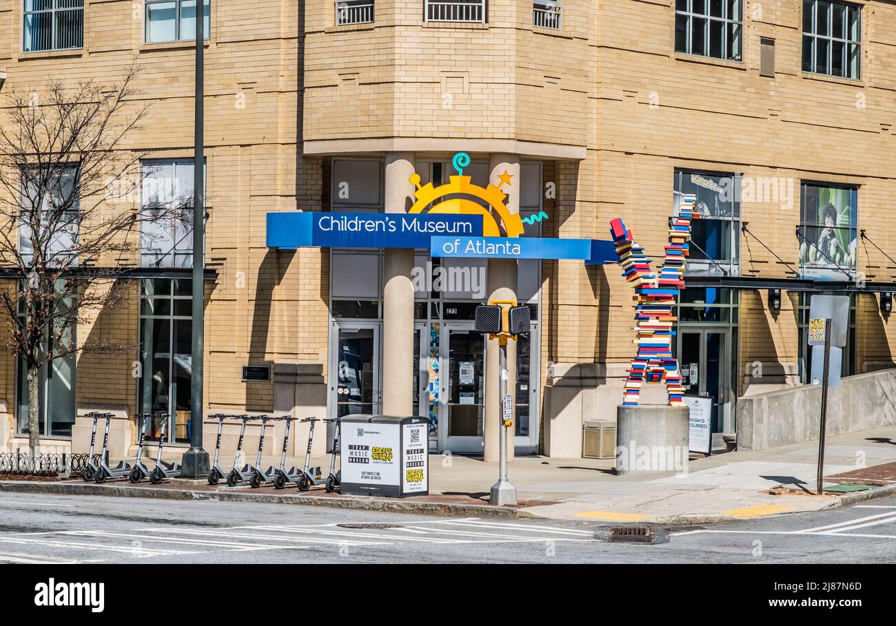 ATLANTA, GEORGIA - 21. März 2022: Seit den massiven Verbesserungen der Infrastruktur im Hinblick auf die Olympischen Spiele 1996 ist Atlanta zu einem der Stockfoto