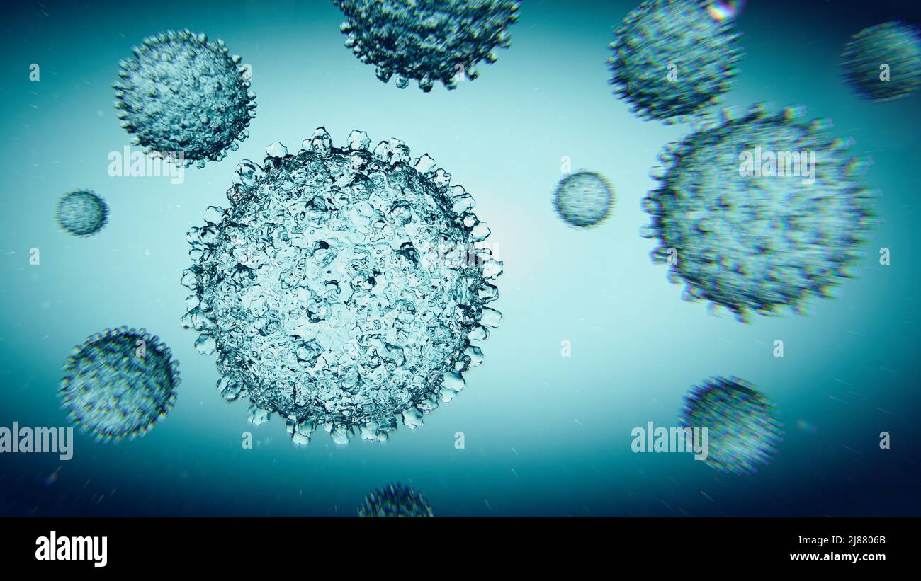 Hepatitis-B-Viruspartikel, Abbildung Stockfoto
