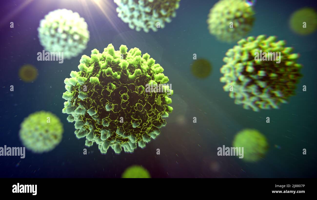 Hepatitis-B-Viruspartikel, Abbildung Stockfoto