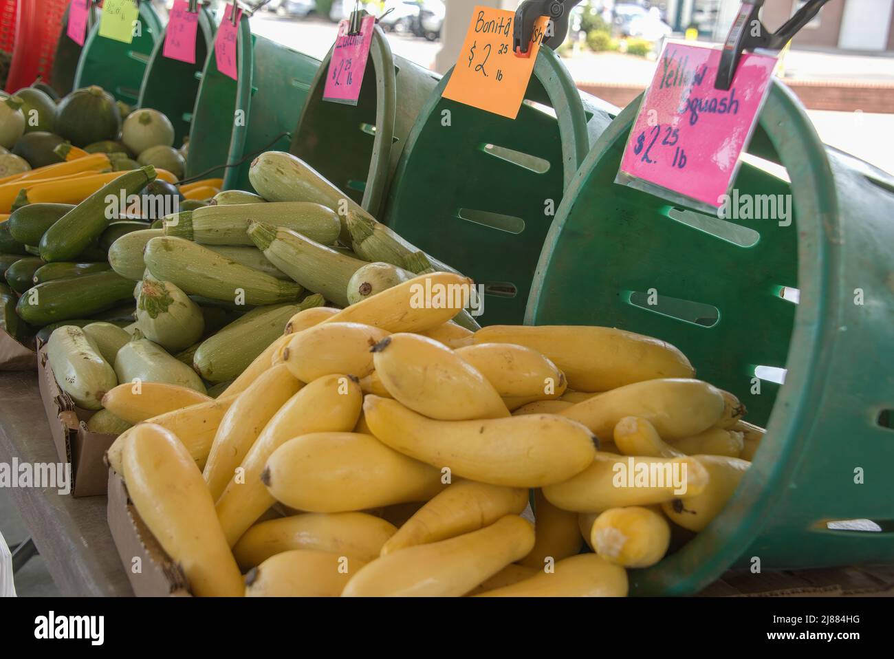 Gemüse auf einem Bauernmarkt in Manassas, Virginia, USA Stockfoto