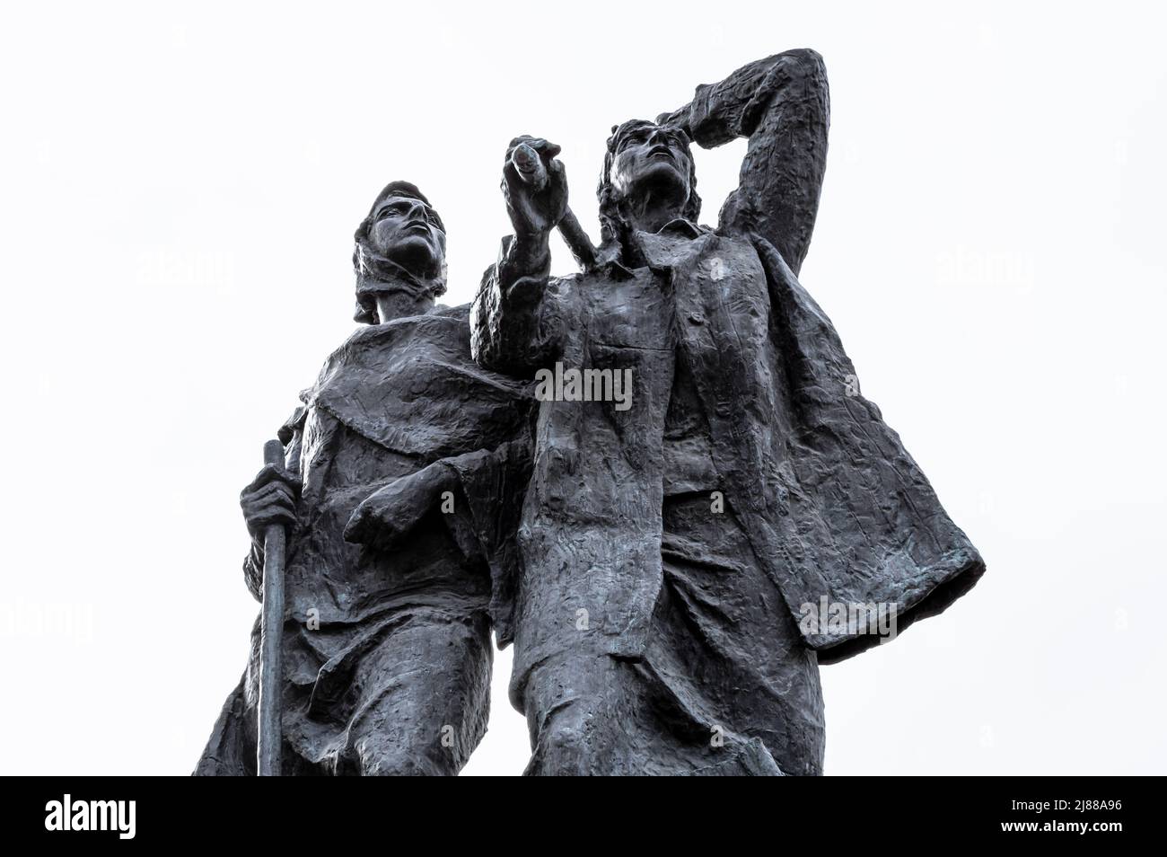 Denkmal für sowjetische Frauen. Fragment des Gedenkkomplexes mit dem Titel „an die heldenhaften Verteidiger von Leningrad“. Sankt Petersburg, Russland. Stockfoto