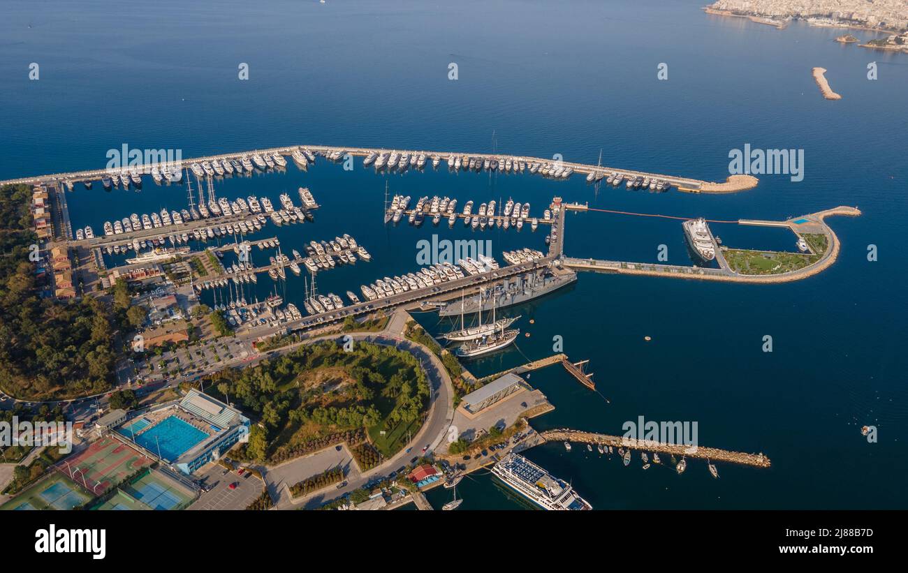 Marina floisvou und die Umgebung,Palaio Faliro,Athen,Griechenland Stockfoto