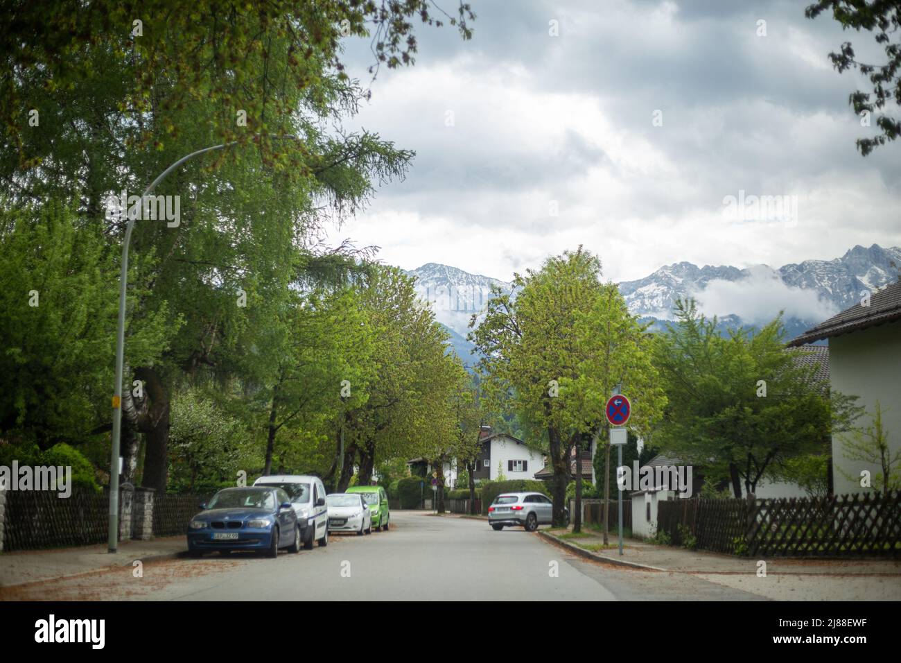 Garmisch-Partenkirchen ist seit Monaten für das Treffen G7 am 13. Mai 2022 vorbereit. Das Treffen G7 findet vom 26. Bis 28 2022. Juni im Schloss Elmau bei Garmisch-Patenkirchen statt. (Foto von Alexander Pohl/Sipa USA) Stockfoto