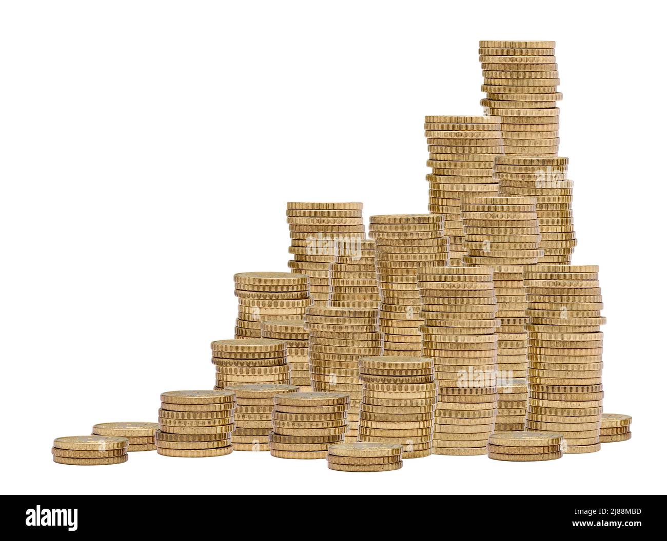 Coin Finance Geschäft Geld Währung Investition sparen Banken Vermögen Cash Growth Gold finanziell Stockfoto