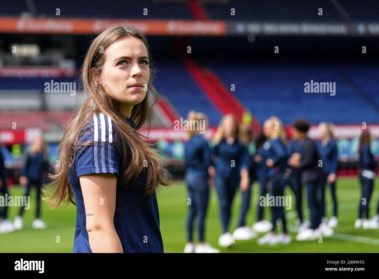 Rotterdam - Annouk Boshuizen von Feyenoord Vrouwen 1 während des Spiels zwischen Feyenoord V1 gegen Ajax v1 im Stadion Feijenoord De Kuip am 14. Mai 2022 in Rotterdam, Niederlande. (Box to Box Pictures/Yannick Verhoeven) Credit: Box to Box pictures/Alamy Live News Stockfoto