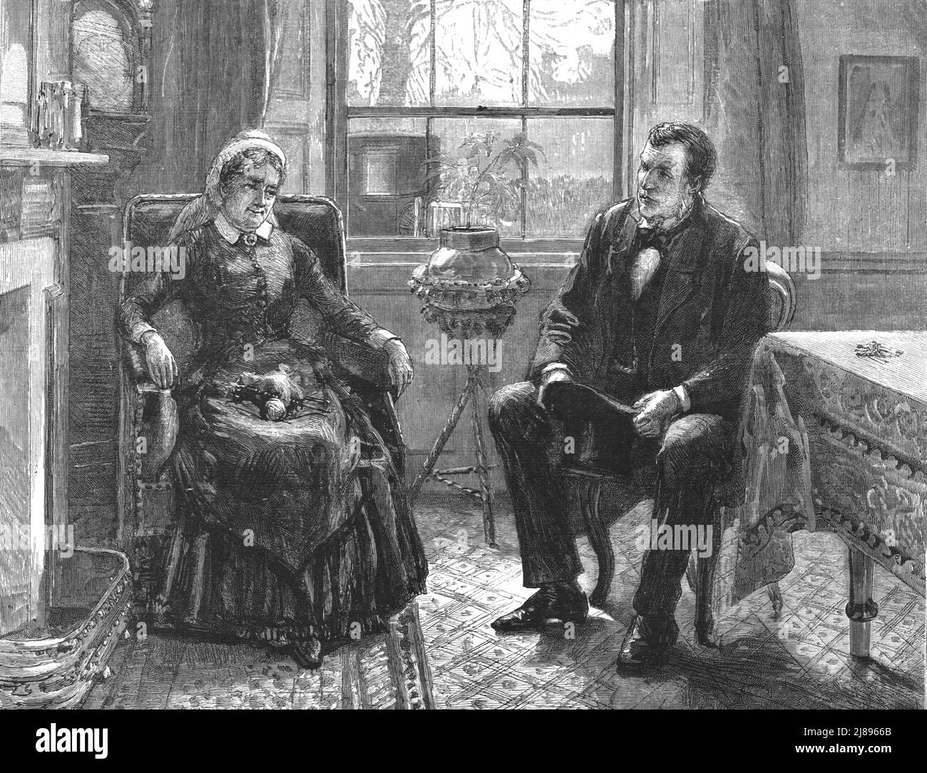 ''That unglückliche Ehe, von Francis Eleanor Trollope," Sie&#X2019;re ein Deal älter als das Kind. Es gibt große Unterschiede.“ ', 1888. Von „The Graphic. An Illustrated Weekly Newspaper Band 38. Juli bis Dezember, 1888'. Stockfoto