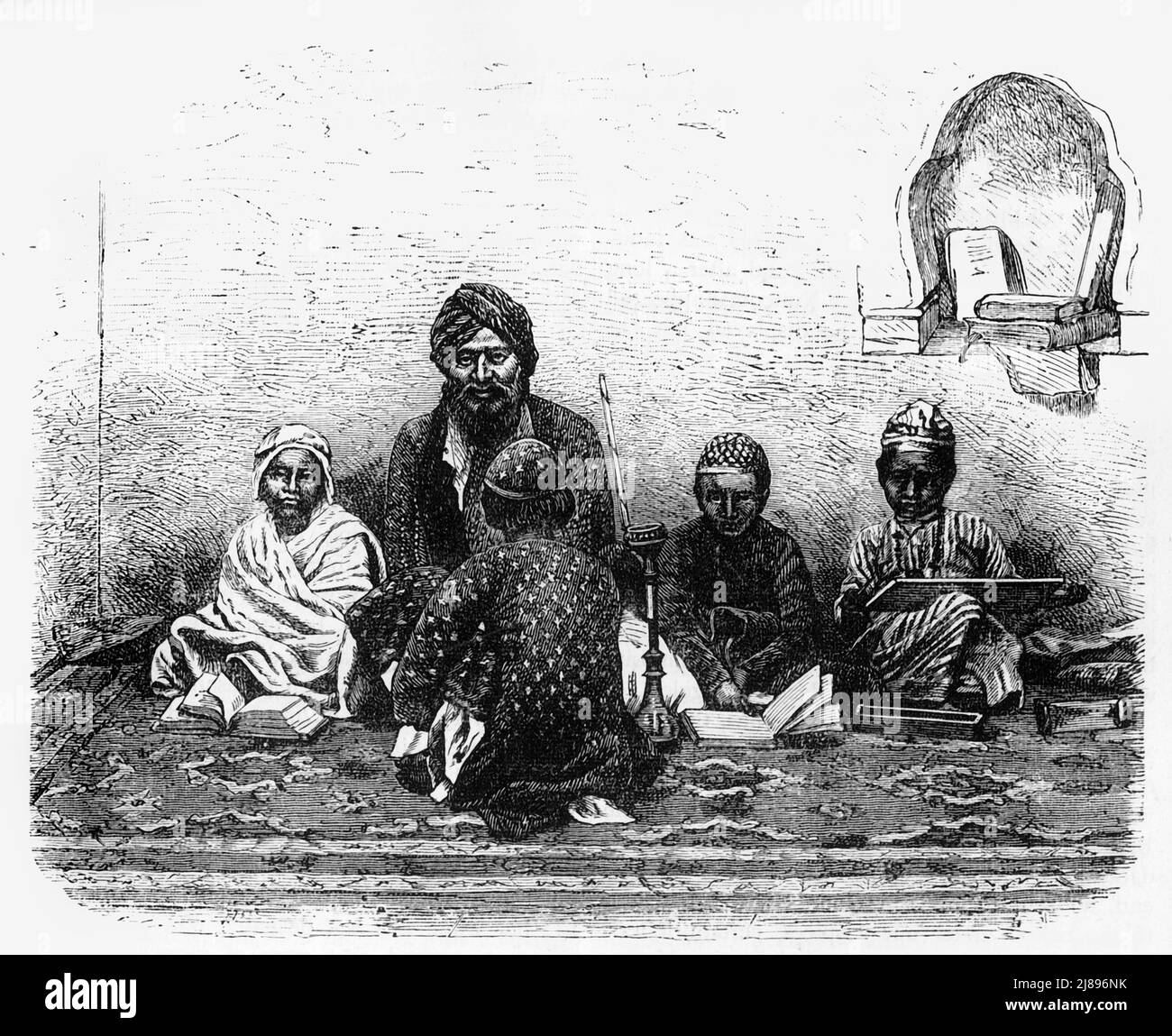 'Mussulman School at Allahabad', c1891. Aus "Cassell's Illustrated History of India Vol. I.", von James Grant. [Cassell Petter &amp; Galpin, London, Paris und New York] Stockfoto