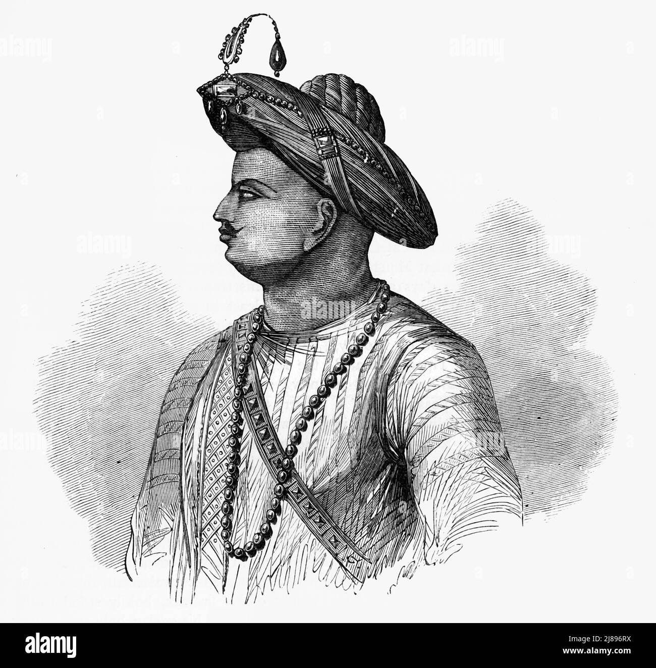 „Tipoo Sahib“, c1891. Aus "Cassell's Illustrated History of India Vol. I.", von James Grant. [Cassell Petter &amp; Galpin, London, Paris und New York] Stockfoto