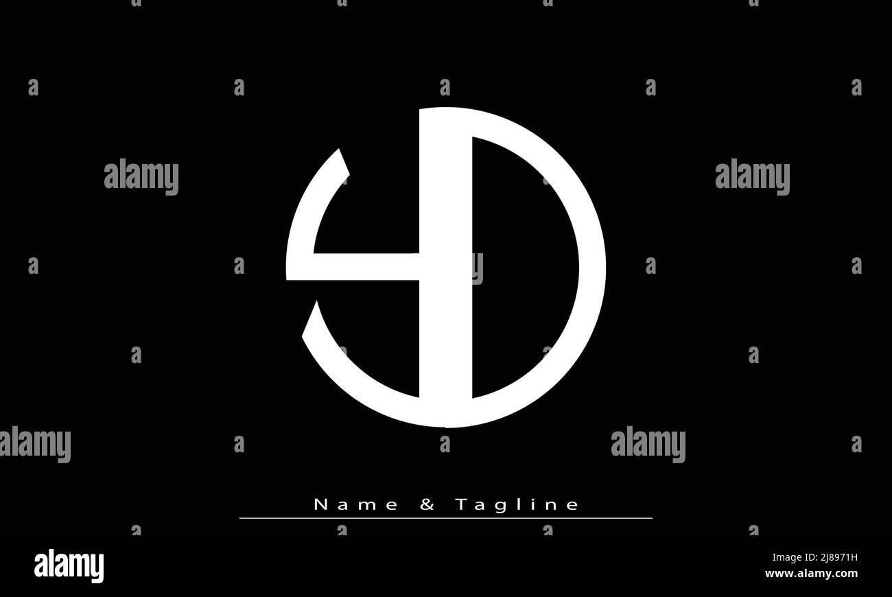 Buchstaben Buchstaben Initialen Monogramm Logo YD , DY Stock Vektor