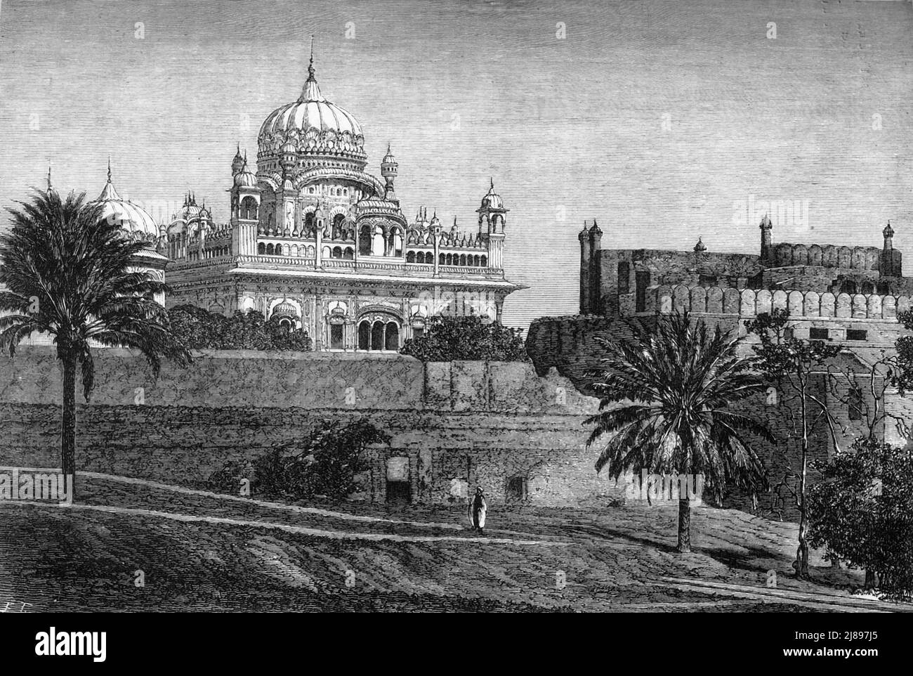 'Blick auf den Palast von Lahore', c1891. Aus "Cassell's Illustrated History of India Vol. II", von James Grant. [Cassell Petter &amp; Galpin, London, Paris und New York] Stockfoto