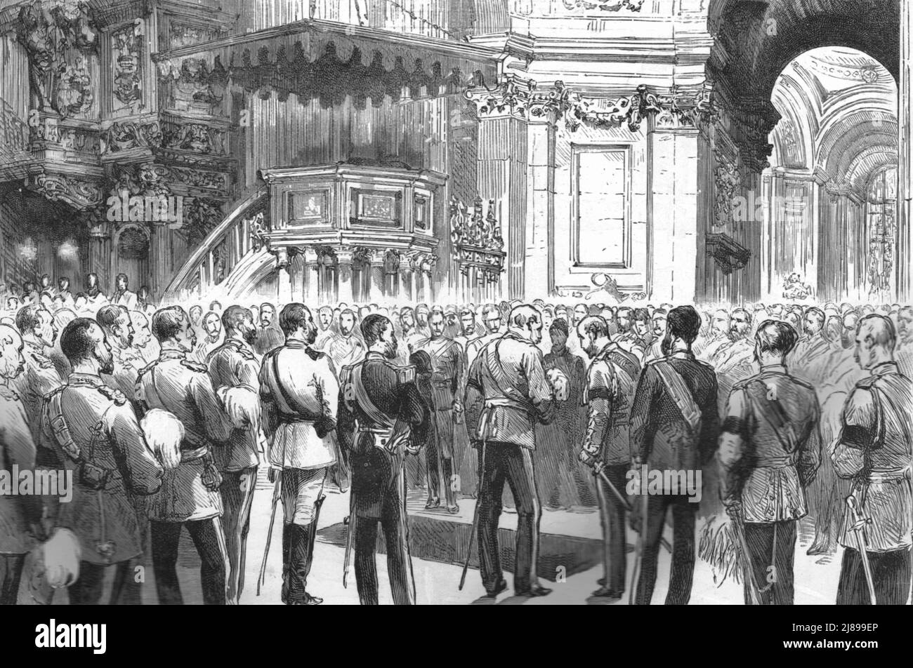 ''das Begräbnis von Lord Napier von Magdala; die Zeremonie in der St. Paul's Cathedral', 1890. Stockfoto