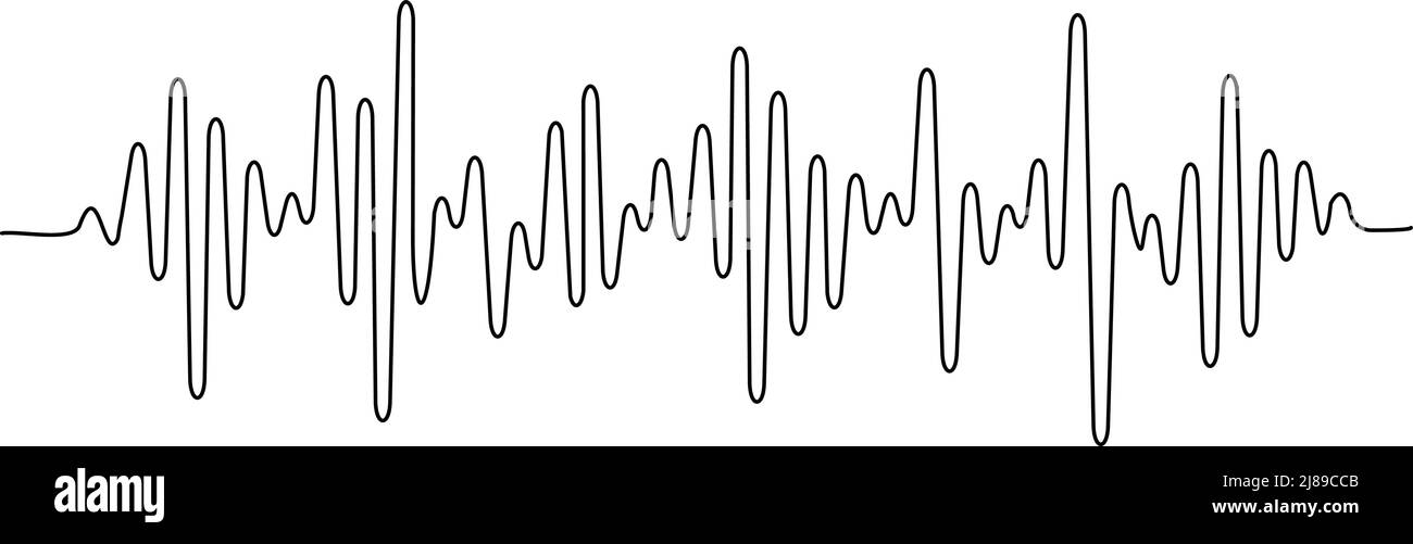 Konzept der Akustik von Schall, Vibrationen, akustischen Wellen Stock Vektor