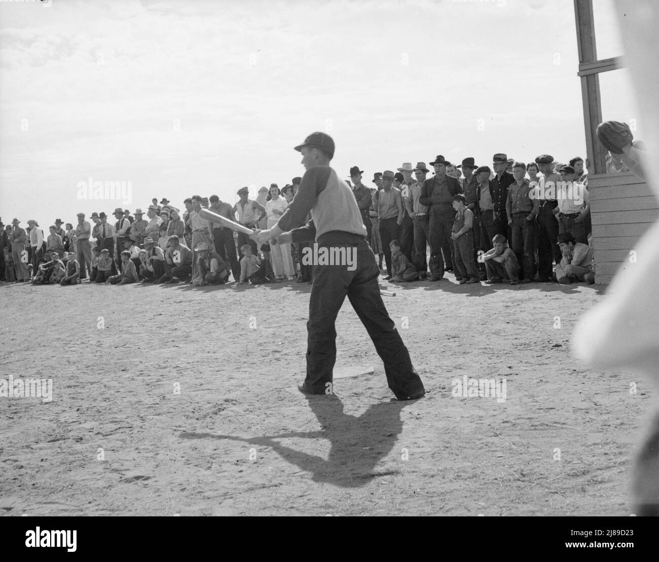 Ballspiel. Shafter-Lager. Kalifornien. Stockfoto