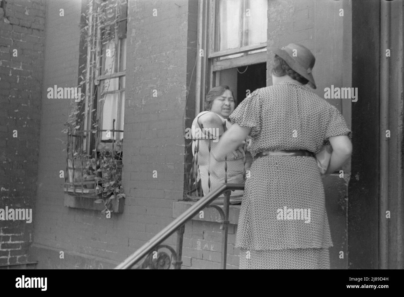 New York, New York. 61. Street zwischen 1. und 3. Avenues. Mieter. Stockfoto