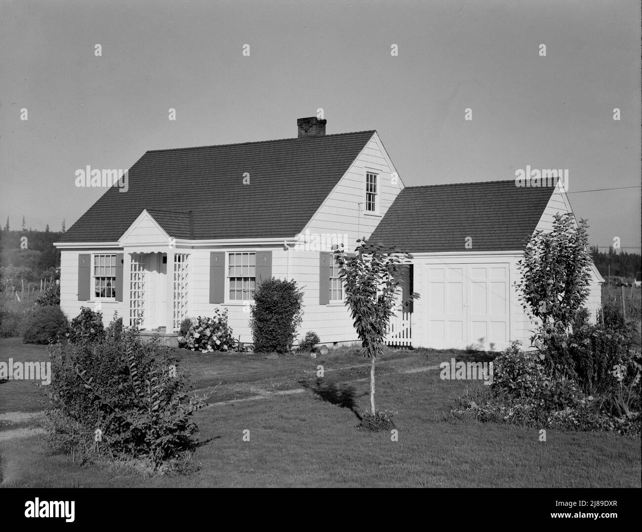 Washington, Cowlitz County, Longview. Zuhause auf Longview Gehöft Projekt. Stockfoto