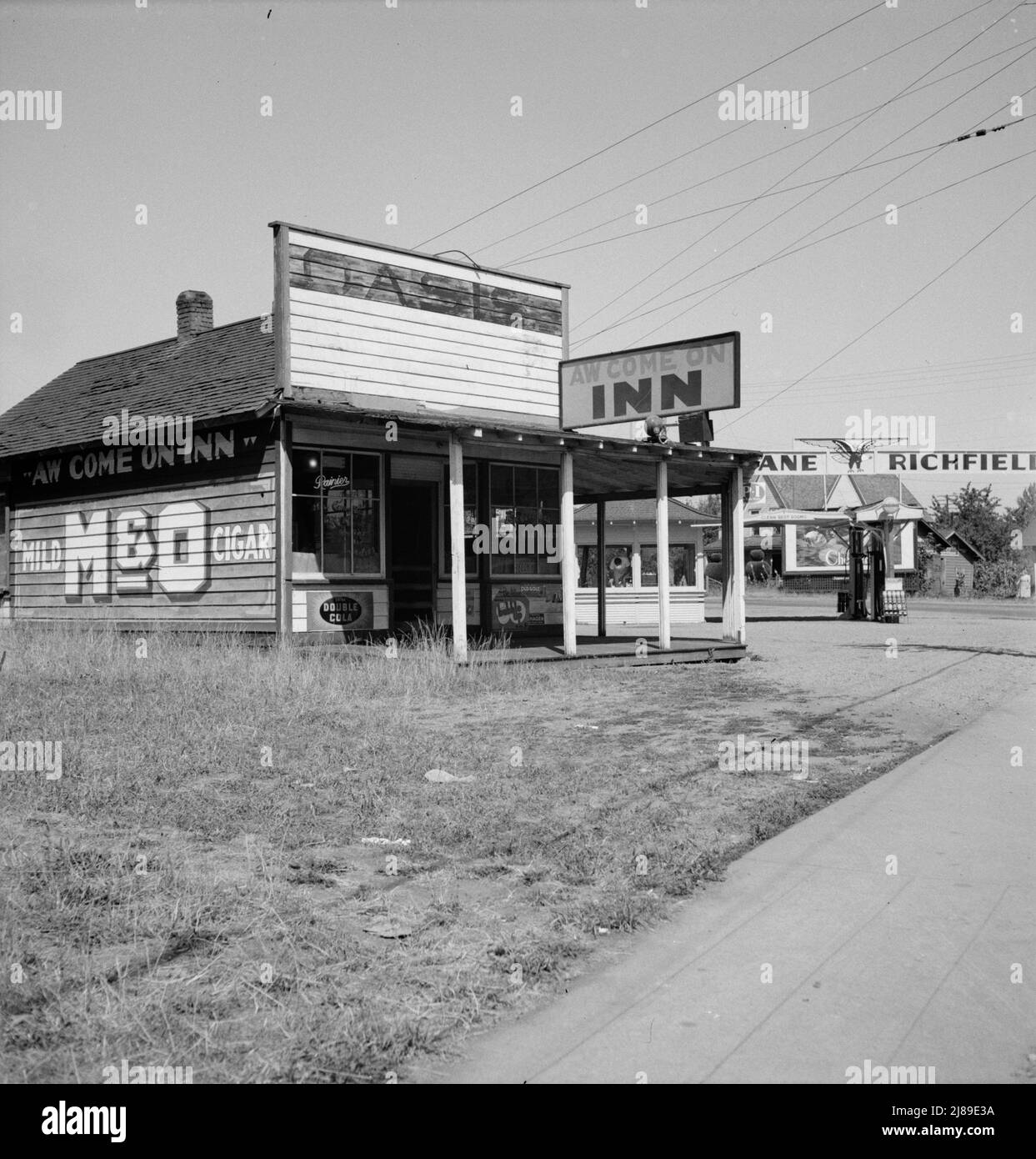 Washington, Lewis County, Centralia. Cafe an der US 99, ehemals die „Oasis“. Stockfoto
