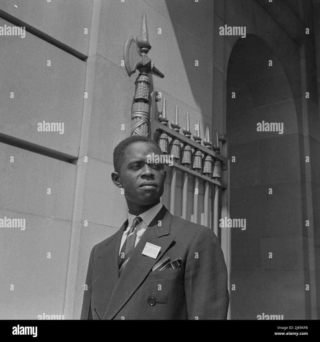 Washington, D.C. Internationale Studentenversammlung. Mbonu Ojike, ein afrikanischer Delegierter aus Nigeria. Stockfoto
